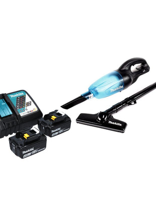 Makita DCL 180 RM B Akku Staubsauger 18 V Schwarz + 2x Akku 4,0 Ah + Ladegerät