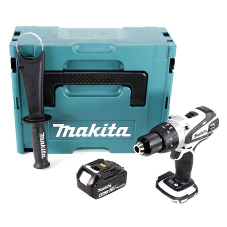 Makita DDF 458 M1JW taladro atornillador inalámbrico 18 V 91 Nm + 1x batería 4,0 Ah + Makpac - sin cargador