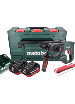 Metabo KHA 18 LTX Akku Kombihammer 18 V 2,2 J SDS Plus + 2x Akku 10,0 Ah + Ladegerät + metaBOX