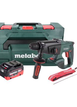 Metabo KHA 18 LTX Akku Kombihammer 18 V 2,2 J SDS Plus + 1x Akku 8,0 Ah + metaBOX - ohne Ladegerät