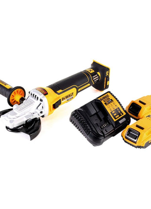 DeWalt DCG 405 FD2 Akku Winkelschleifer 18 V 125 mm Brushless + 2x Akku 2,0 Ah + Ladegerät