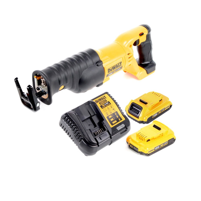 Dewalt DCS 380 D2 cordless reciprocating saw Recipro saw 18 V + 2x rechargeable battery 2.0 Ah + charger