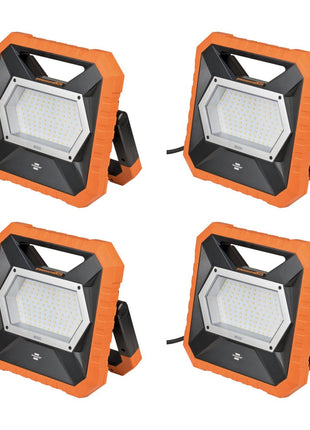 Brennenstuhl professionalLINE Set 4x X 8000 M Foco LED móvil 8300 lúmenes (4x 9171330801) IP54 80 Watt