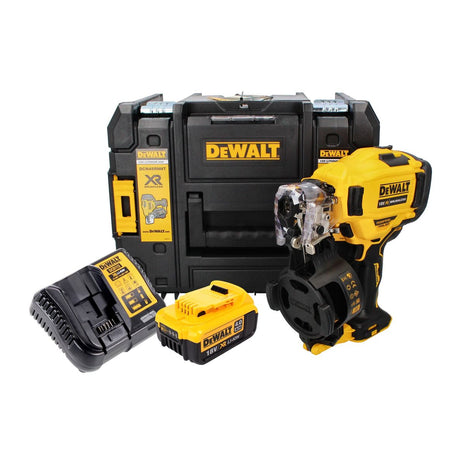 DeWalt DCN 45 RNM1 Akku Nagler Coil Nailer 18 V 19 - 44 mm Brushless + 1x Akku 4,0 Ah + Ladegerät + TSTAK