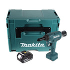 Makita DRV 250 T1J Outil de pose de rivets aveugles sans fil 18 V 20 kN brushless + 1x Batterie 5,0 Ah + Makpac - sans chargeur