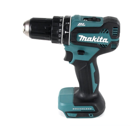 Makita DLX 2334 J kit combinado sin cable 18 V con DHP 485 50 Nm sin escobillas + DGA 504 125 mm sin escobillas + 3x batería recargable 3.0 Ah + cargador + Makpac