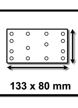 Bandes abrasives Festool STF 80x133 RU2/50 Ruby 2 P100 80 x 133 mm 200 pièces (4x 499049) pour patins RTS 400, RTSC 400, RS 400, RS 4, LS 130