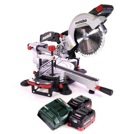 Metabo KGS 18 LTX 216 Scie à onglets sans fil 18V 216 mm + 2x Batteries 5,5Ah + Chargeur (619001660)