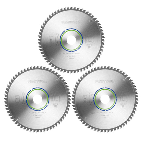 Festool Spezial Kreissägeblatt Set 3x HW 216 x 30 x 2,3 mm W60 ( 3x 491051 ) 216 mm 60 Zähne - Toolbrothers