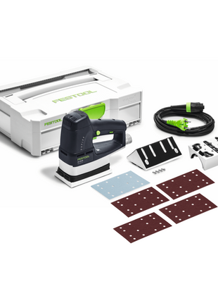 Festool LS 130 EQ-Plus Linearschleifer DUPLEX 260 Watt 133 x 80 mm + 1x Radius Profilschuh R25 + 200x Schleifstreifen + Systainer