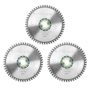Festool Spezial Kreissägeblatt Set 3x HW 160 x 20 x 2,2 mm TF52  ( 3x 496306 ) 160 mm 52 Zähne