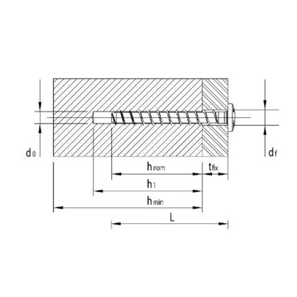 HECO MULTI MONTI plus MS Vite di ancoraggio 7,5 x 35 mm - 100 pz. ( 49827 ) Vite per calcestruzzo, testa tonda piatta, T-Drive, zincata blu, A2K