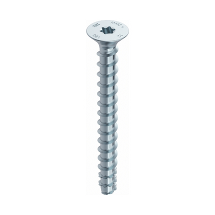 HECO MULTI MONTI plus F Screw Anchor 6.0x80mm, Concrete Screw, Countersunk Head, T-Drive, Blue Zinc Plated, A2K, 50 pcs. (48501)