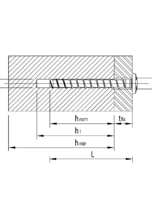 HECO MULTI MONTI plus MS vis d'ancrage 7,5 x 45 mm 200 pièces (2x 49829) vis à béton tête ronde plate T-Drive galvanisé bleu A2K