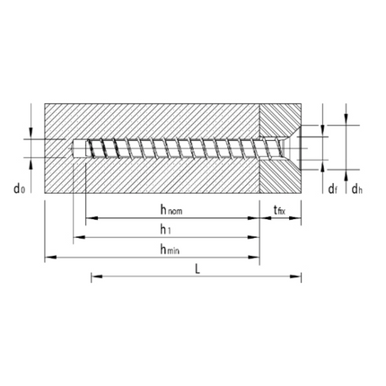 HECO MULTI MONTI plus F Screw Anchor, 6.0 x 40mm, Concrete screw, Countersunk head, Blue zinc-plated, A2K, 400 pcs. (4x 49860)