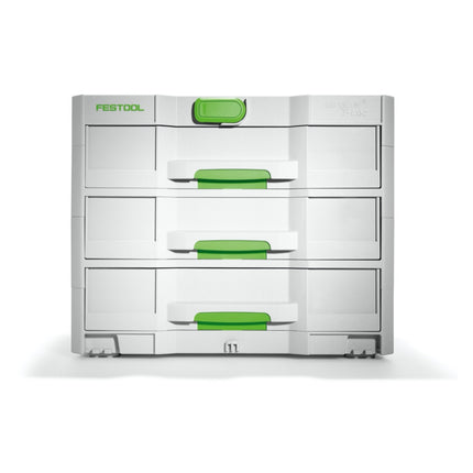 Festool Sortainer	SYS 4 TL-SORT/3 Werkzeugkoffer mit 3 Schubladen ( 200119 ) + Einsatzboxen Set 60x60/120x71 3xFT ( 201124 ) 17 tlg. - Toolbrothers