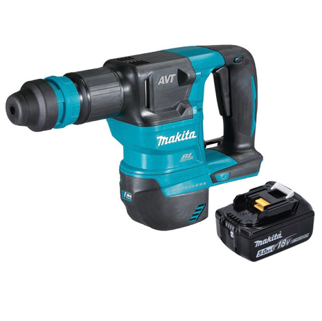 Martillo cincelador a batería Makita DHK 180 T1 18 V 3,1 J SDS Plus Brushless + 1x batería 5,0 Ah - sin cargador