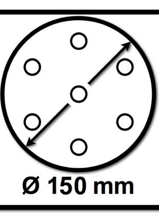 Mirka BASECUT Schleifscheiben 150 mm P800 100 Stk. ( 2261109981 ) Grip 15 Loch