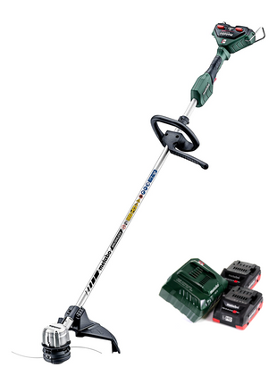 Desbrozadora de batería Metabo FSD 36-18 LTX BL 40 36 V (2x 18 V) mango redondo sin escobillas + 2x batería 4,0 Ah + cargador