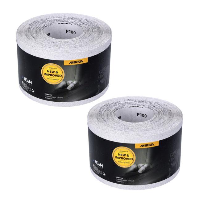 Mirka BASECUT Rotolo di carta abrasiva universale 115 mm x 50 m / P100 / 2 pz. - ( 2x 2251100110N )