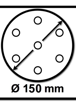 Mirka BASECUT Schleifscheiben 150 mm P800 400 Stk. ( 4x 2261109981 ) Grip 15 Loch