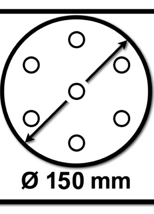 Mirka BASECUT Schleifscheiben 150 mm P500 400 Stk. ( 4x 2261109951 ) Grip 15 Loch