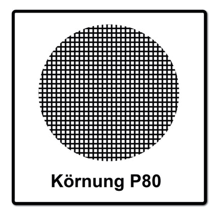 Mirka BASECUT Disco abrasivo Grip 150 mm P80 / 15 fori - 400 pz. ( 4x 2261109980 )