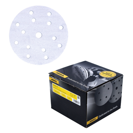 Discos de lijado Mirka BASECUT 150 mm P150 200 piezas (2x 2261109915) Agarre 15 agujeros