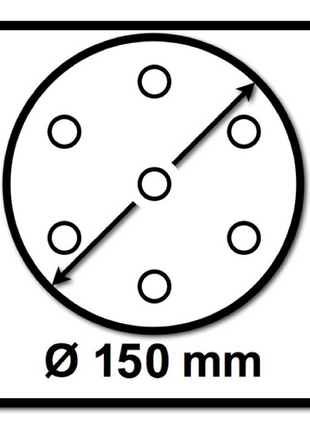 Mirka BASECUT Schleifscheiben 150 mm P150 200 Stk. ( 2x 2261109915 ) Grip 15 Loch