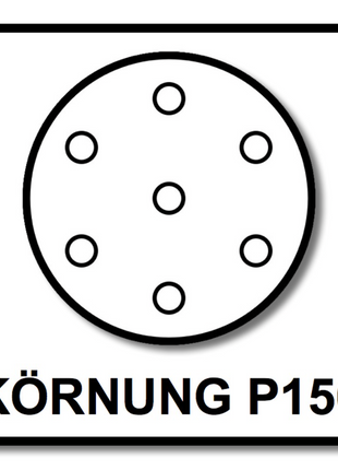 Mirka BASECUT Schleifscheiben 150 mm P150 400 Stk. ( 4x 2261109915 ) Grip 15 Loch