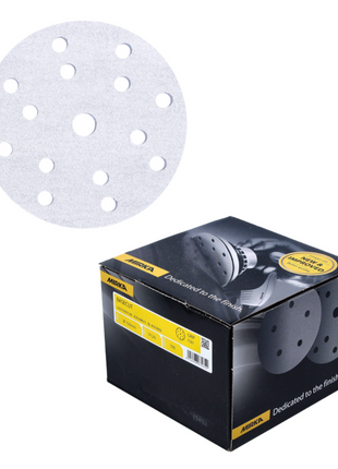 Discos de lijado Mirka BASECUT 150 mm P120 400 piezas (4x 2261109912) Agarre 15 agujeros