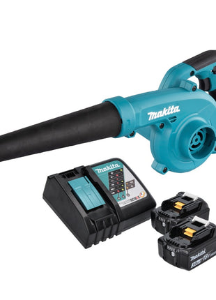 Souffleur de feuilles Makita DUB 185 RF sur batterie 18 V + 2x batteries 3,0 Ah + chargeur