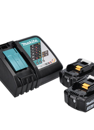 Souffleur de feuilles Makita DUB 185 RF sur batterie 18 V + 2x batteries 3,0 Ah + chargeur