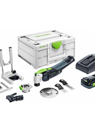 Festool VECTURO OSC 18 HPC 4,0 EI-Set Akku Oszillierer 18 V Starlock Max ( 576593 ) Brushless + 1x Akku 4,0 Ah + Ladegerät + 7 tlg. Zubehör Set + Systainer - Toolbrothers