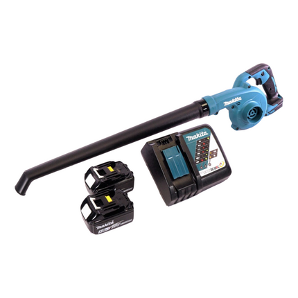 Soplador sin cable Makita DUB 186 RT soplador de hojas 18 V + 2x batería recargable 5,0 Ah + cargador