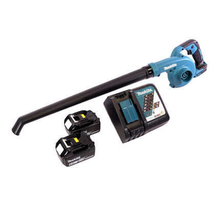 Makita DUB 186 RG Soffiatore a batteria Soffiatore per foglie 18 V + 2x batteria ricaricabile 6,0 Ah + caricabatterie