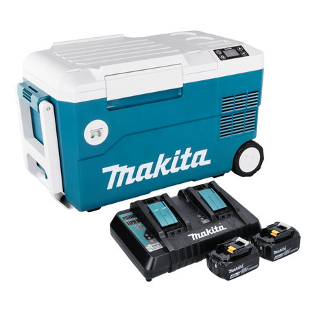 Caja de frío y calor de batería Makita DCW 180 PM 36 V (2x 18 V) 20 L + 2x batería 4,0 Ah + cargador doble