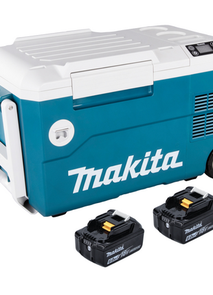 Makita DCW 180 G Akku Kühl und Wärme Box 36 V ( 2x 18 V ) 20 L + 2x Akku 6,0 Ah - ohne Ladegerät