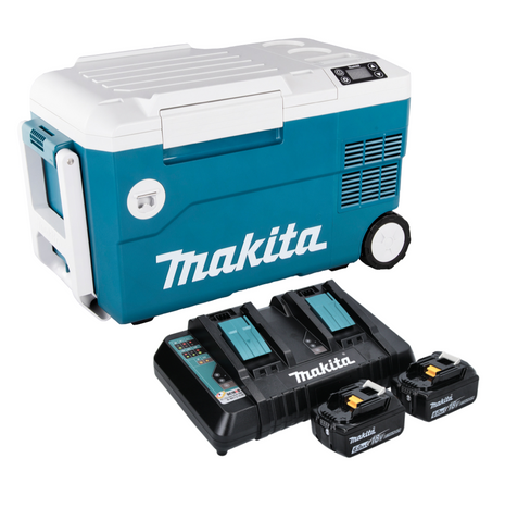 Caja de refrigeración y calefacción por batería Makita DCW 180 PG 36 V (2x 18 V) 20 L + 2x batería 6,0 Ah + cargador doble