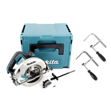 Makita HS 7601 J Handkreissäge 190 mm 1200 W + Sägeblatt + 2x Schraubzwinge + Makpac