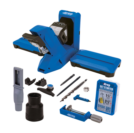 KREG Pocket Hole Jig 720 PRO Taschenloch Bohrschablone ( KPHJ720PRO-INT ) + Basis Station + Stufenbohrer + Bit + Schrauben - Toolbrothers