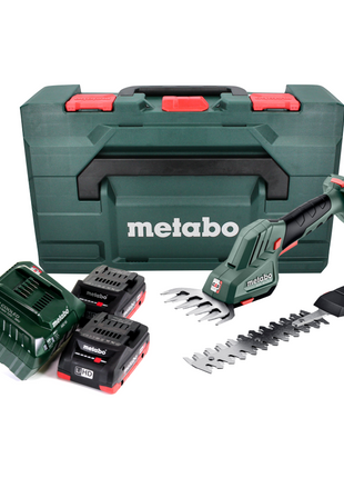 Metabo SGS 18 LTX Q Akku Gras und Strauchschere 18 V + 2x Akku 4,0 Ah + Ladegerät + metaBOX