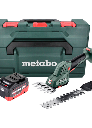 Metabo SGS 18 LTX Q Akku Gras und Strauchschere 18 V + 1x Akku 5,5 Ah + metaBOX - ohne Ladegerät