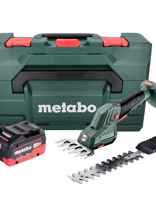 Metabo SGS 18 LTX Q Akku Gras und Strauchschere 18 V + 1x Akku 8,0 Ah + metaBOX - ohne Ladegerät