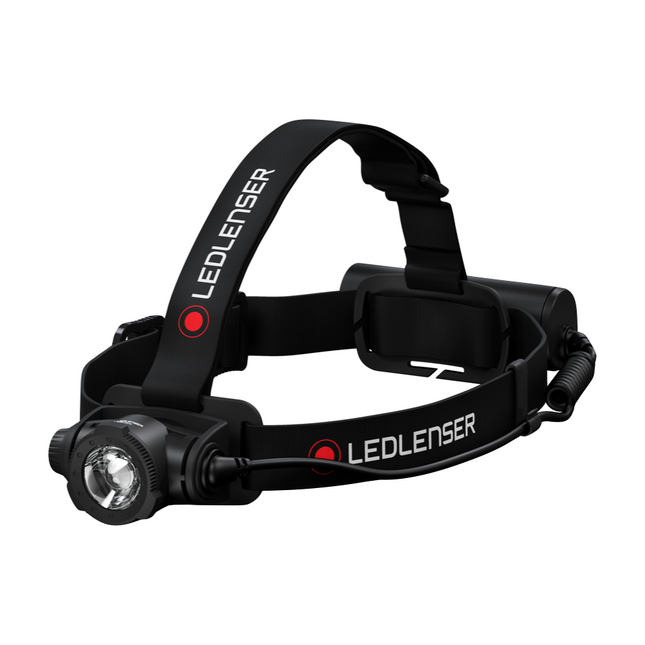 Ledlenser H7R Core LED Lampada frontale 1000 lm, IP67, nera ( 502122 ) + 1x Batteria + 1x Cavo di alimentazione