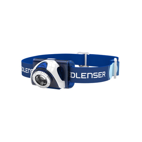 Ledlenser SEO7R LED Stirnlampe 220 lm IPX6 Blau ( 6107-R ) + 1x Akku + USB Kabel + 1x Batterie