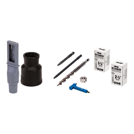 KREG Pocket Hole Jig 720 Taschenloch Bohrschablone + Micro Bohrschablone + Stufenbohrer + Bit + Schrauben