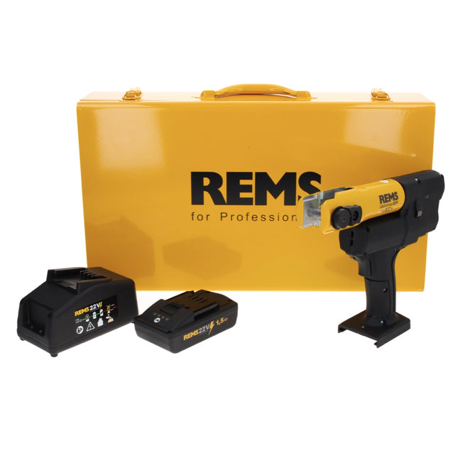 REMS Mini Prensa 22 V ACC Basic Pack prensa radial batería 21,6 V 22 kN (578010 R220) + 1x batería 2,5 Ah + cargador + maletín