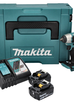 Makita DTW 180 RMJ Atornillador de impacto inalámbrico 18 V 180 Nm 3/8" sin escobillas + 2x batería 4,0 Ah + cargador + Makpac