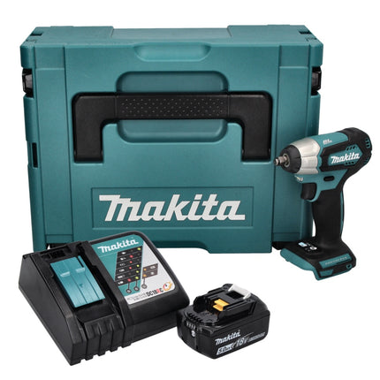 Makita DTW 180 RT1J cordless impact wrench 18 V 180 Nm 3/8" brushless + 1x battery 5.0 Ah + charger + Makpac
